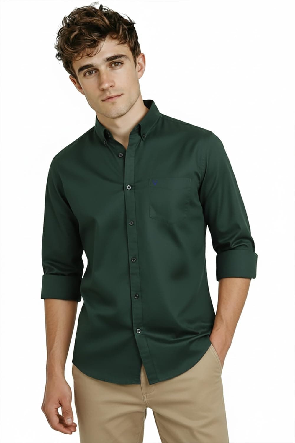 Allen Solly Mens Shirt Green