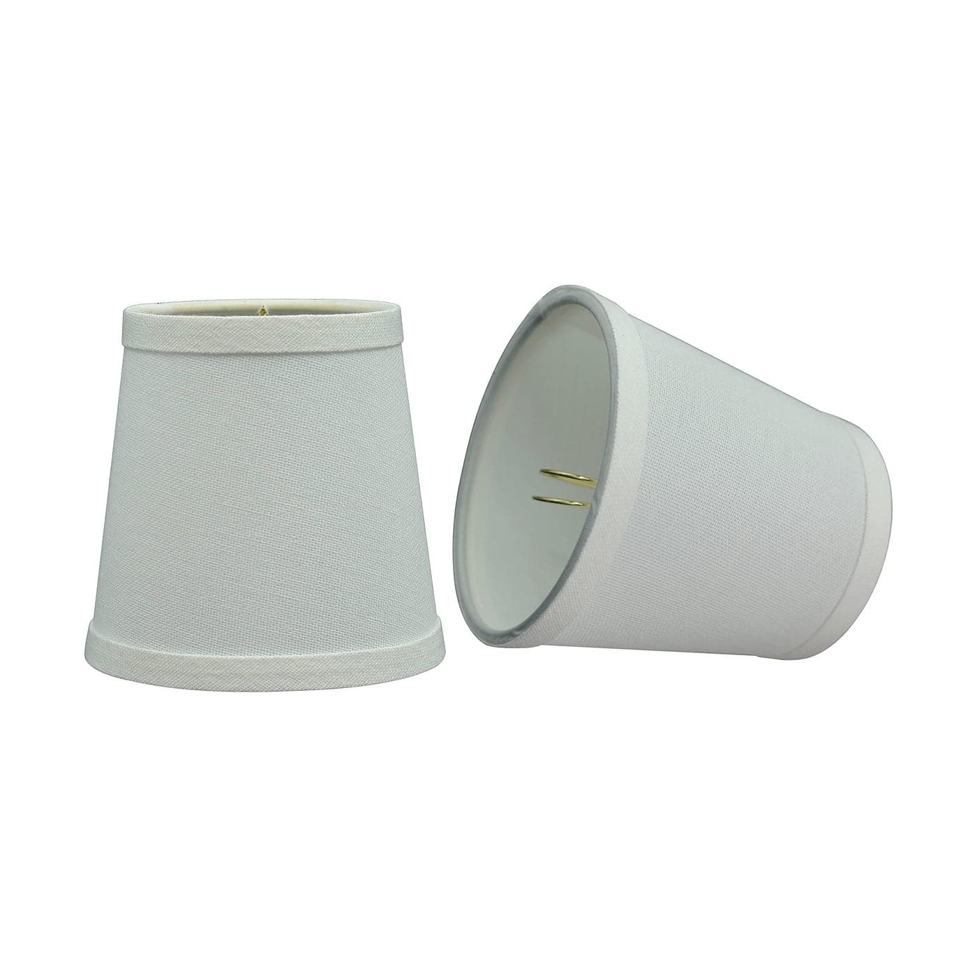 Aspen Creative 327222A Empire ClipOn Chandelier Lamp Shade White 3 Top x 4 Bottom x 4 Slant Height Set of 2