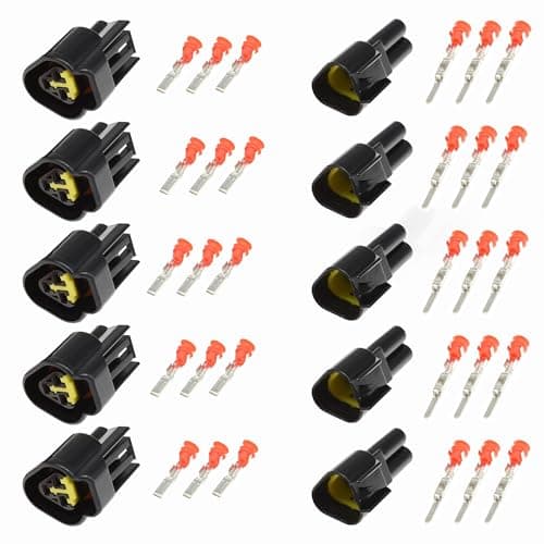 Daohaodeli 3 Pin Plug Connector Without Wire Electrical Male Female Plug Connector Quick ConnectDisconnect Socket Suitable for Marine Boat Car Truck Motorcycle or Other Devices3 pin black