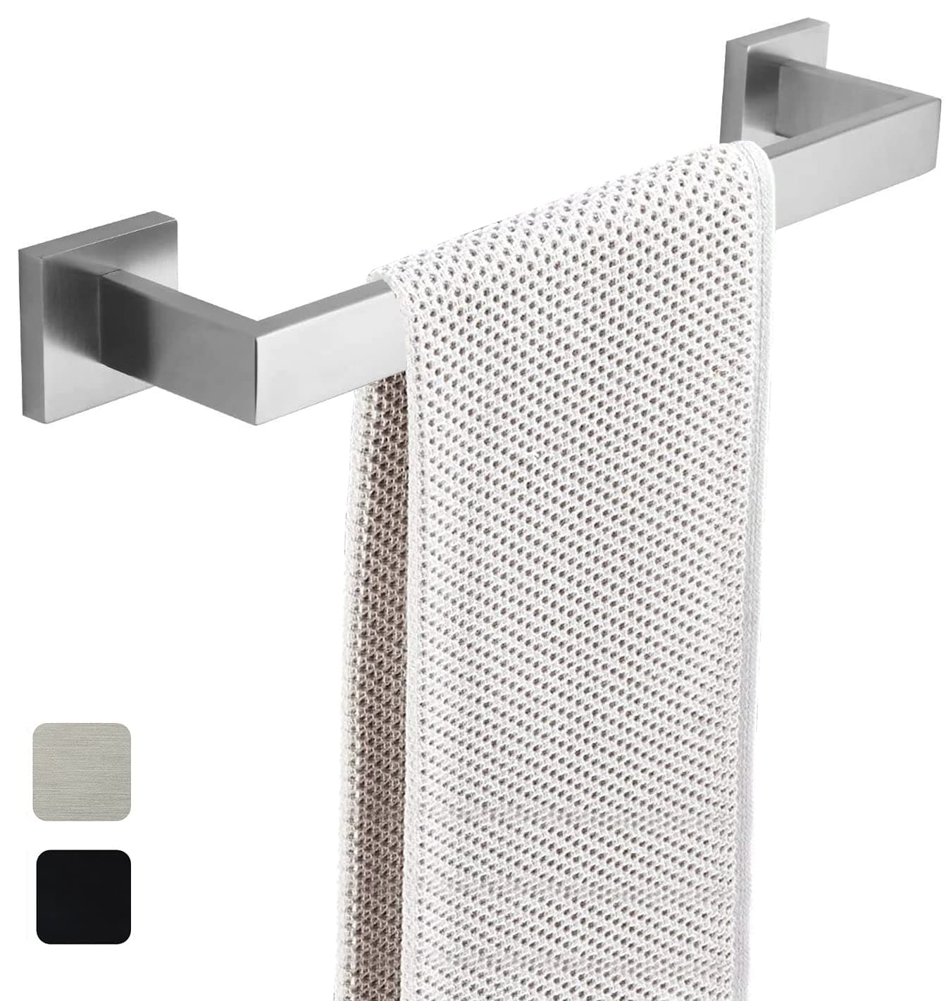16 Inch Towel Bar for Bathrooms 121624283236 Inch Stainless Steel 304 Brushed Nickel Towel Holder Modern Square Towel Rod Rustproof Wall Mount Brushed Nickel 16 Inch