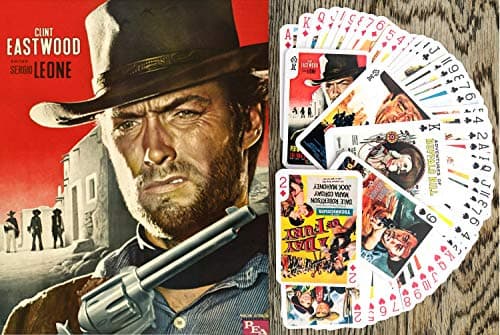 FLONZGIFT Spaghetti Western Playing Cards Poker Deck 54 Cards All Different Vintage Western Movie Poster Wild West