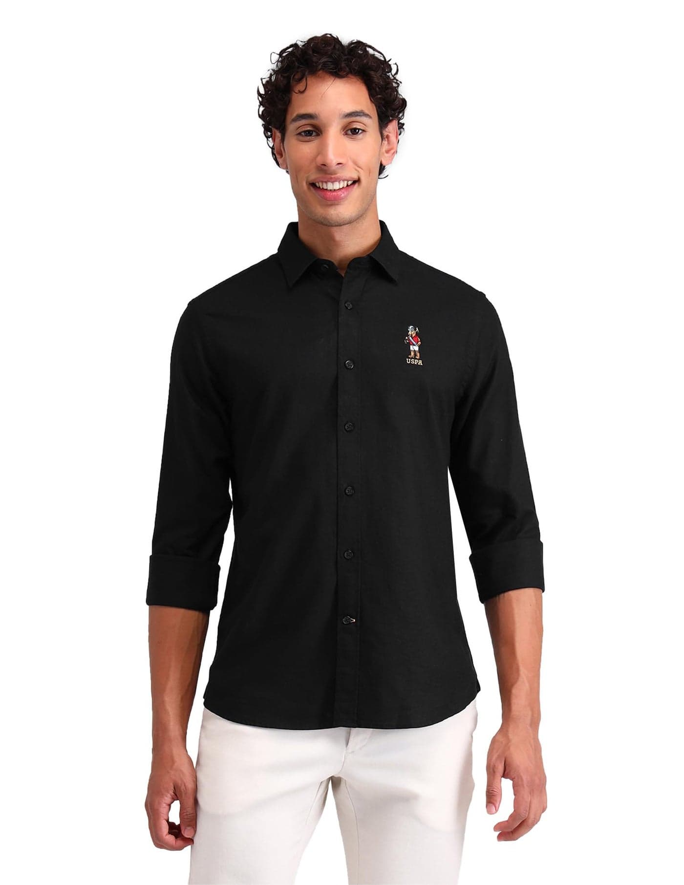 U.S. POLO ASSN. Solid Cotton Shirt Black