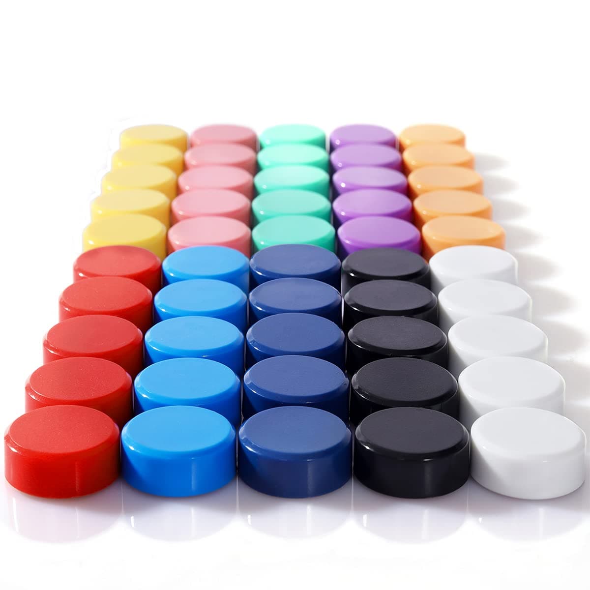 ZDZBLX 50 Pack 10 Colors Fridge Magnets Strong Cute Mini Magnets for Fridge Whiteboard Locker Office Crafts Classroom