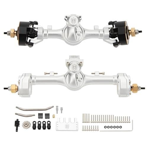 MEUS RACING Mullet Setup SCX24 V2 Axles with 3Section CVD for Axial 124 SCX24 RC Crawler Silver