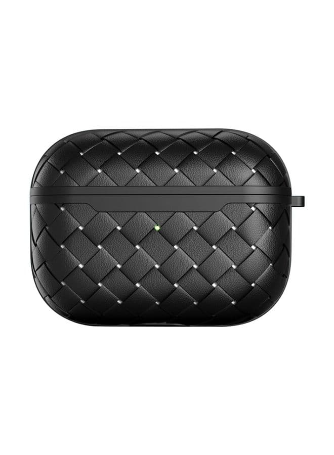 Case Cover For AirPods Pro Weave Texture TPU Wireless Earphone Protective Case Black