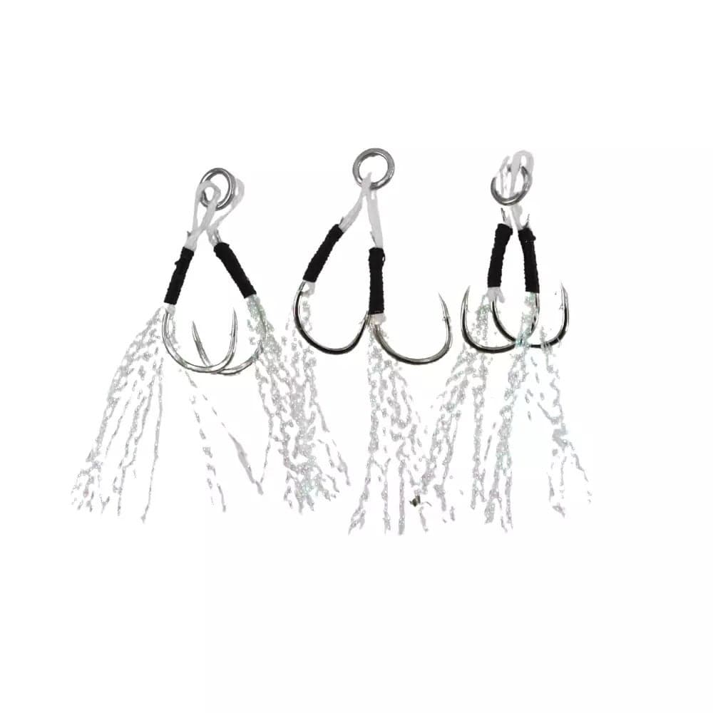 Italo Twin Glow Fishing Hooks Fishing Accessories and Equipment Size 3# - 3pcs
