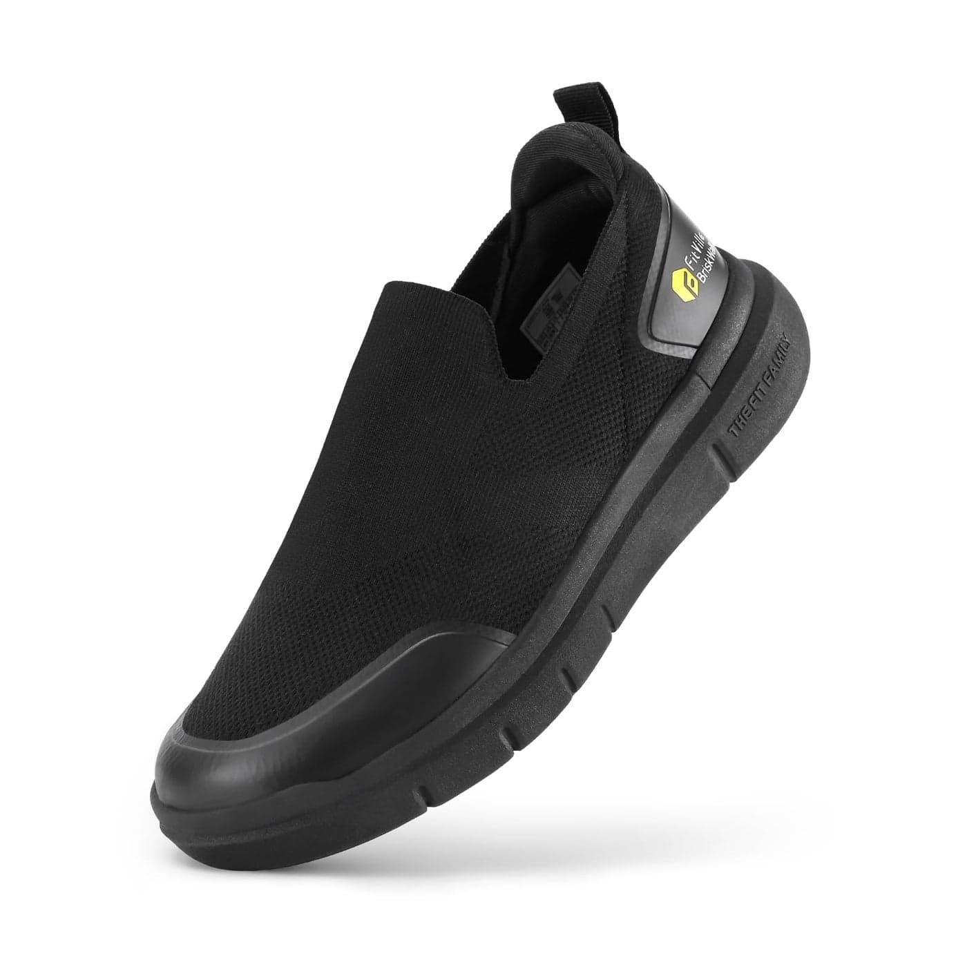FitVille Plantar Fasciitis Shoes for Men Wide Orthopedic Shoes for Foot Pain Relief - BriskWalk (11 Wide, Black)