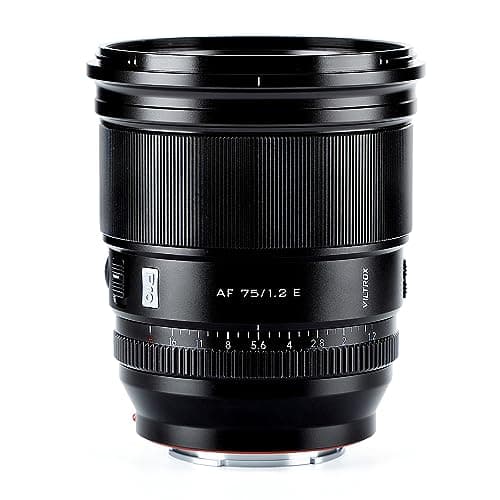 VILTROX PRO 75mm f/1.2 E for Sony e-Mount, 75mm f1.2 Auto Focus Prime Lens for Sony E Mount Mirrorless a7 a6700 a6500