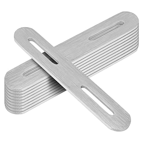 YIDU69Q 10 Pcs Stainless Steel 6" Flat Straight Brace, Adjustable Slotted Flat Mending Plates Bracket