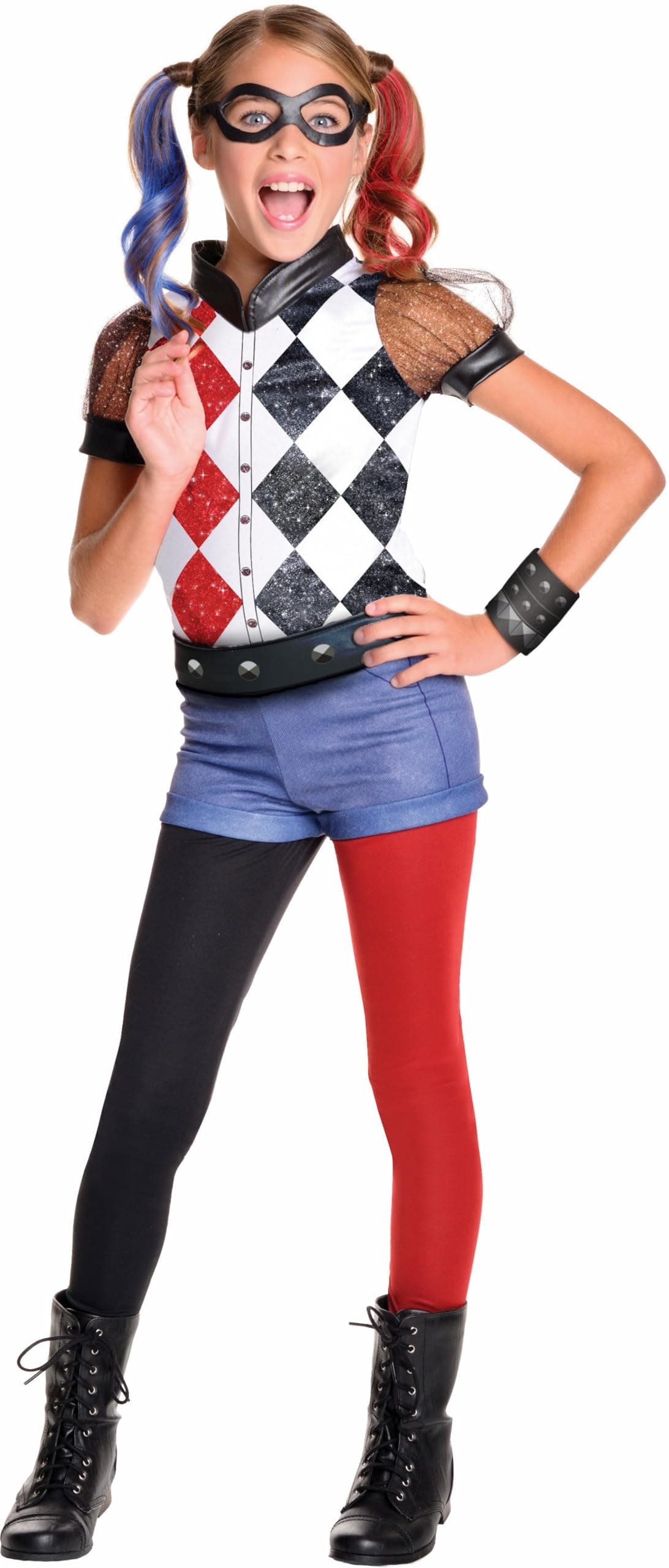 Rubies Girl's DC Superhero Deluxe Harley Quinn Costume, Medium