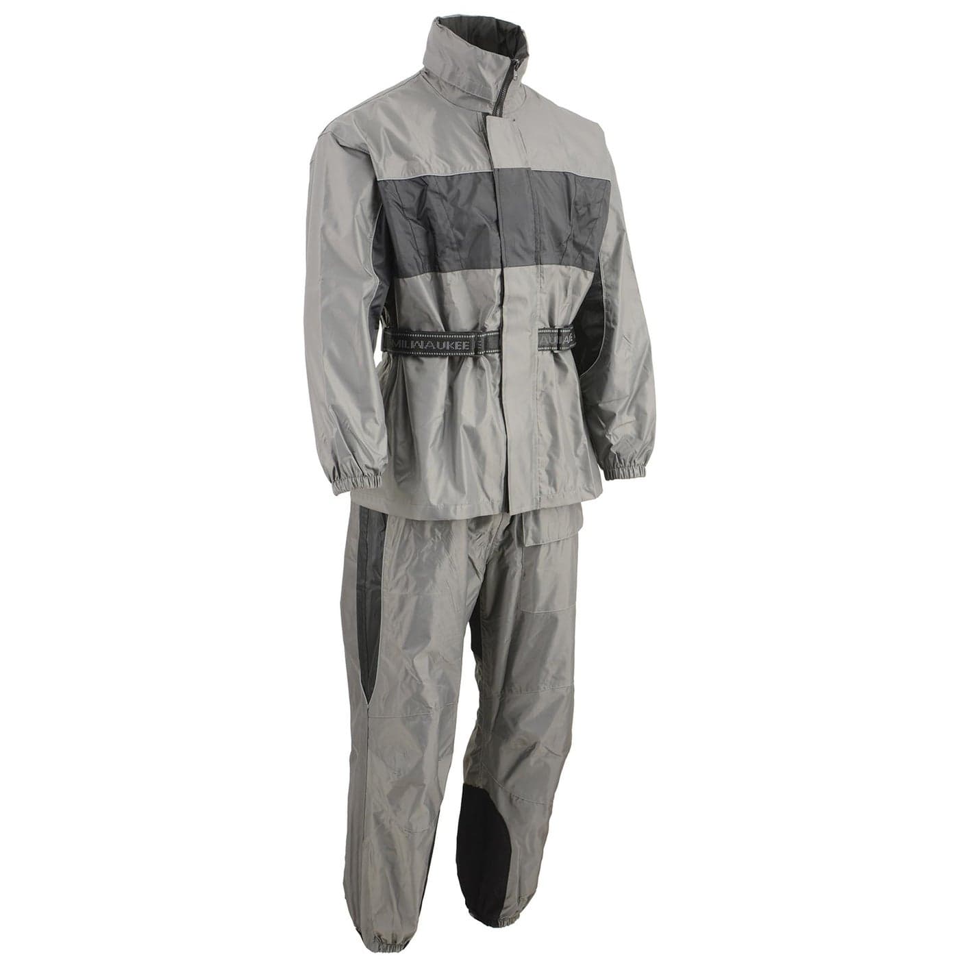 NexGen SH2216 Men's Oxford Black and Gray Rain Suit Water Resistant - X-Small