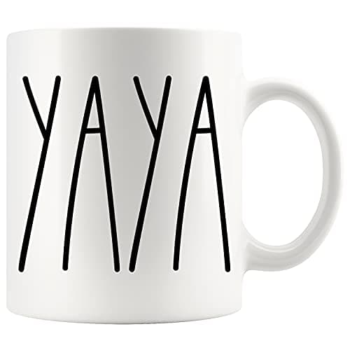 Yaya Coffee Mug | Yaya Rae Dunn Inspired | Rae Dunn Style | Birthday - Merry Christmas - Mother Day | Family Coffee Mug Birthday Present For The Best Yaya Ever Coffee Cup 11oz