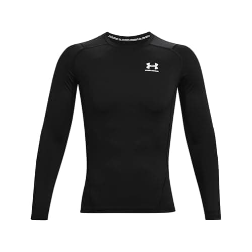 Under Armour Men's Armour HeatGear Compression Long-Sleeve T-Shirt , Black (001)/White, 3X-Large
