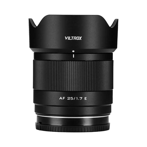 VILTROX 25mm F1.7 E, AF 25mm F1.7 E Mount Lens for Sony E, APS-C Prime Lens for Sony a6400 a6500 a6600 ZV-E10 FX30 A6700 ZC-E10II a7Ⅲ a7RⅢ a7Ⅳ a7RⅣ