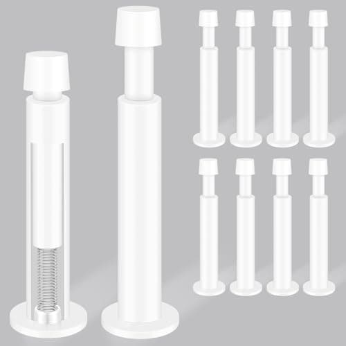 KOLAKO Door Stoppers 10 Pack Door Stop 44 Inch Door Stopper for Wall White Long Doorstop with Soft Rubber Bumper Baseboard Door Stops