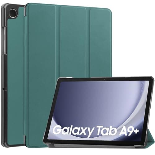 ProElite Cover for Galaxy Tab A9 Plus 11 inch Case Cover, Smart Trifold Flip case Cover for Samsung Galaxy Tab A9+ 11 inch, Dark Green