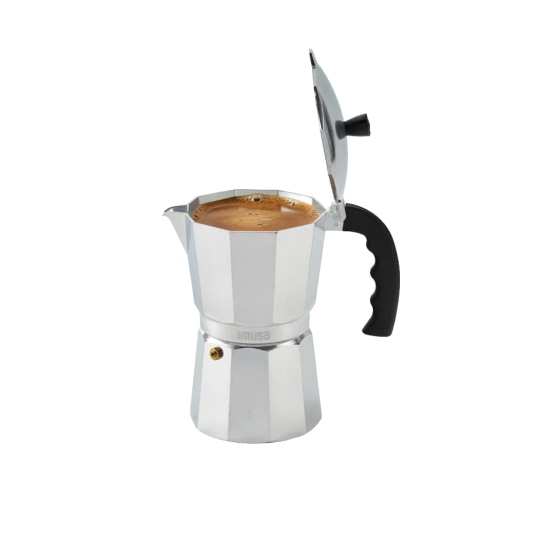 IMUSA 9 Cup Cast Aluminum Stovetop Coffeemaker Moka Pot for Classic Cuban Italian and Espresso Style Coffee