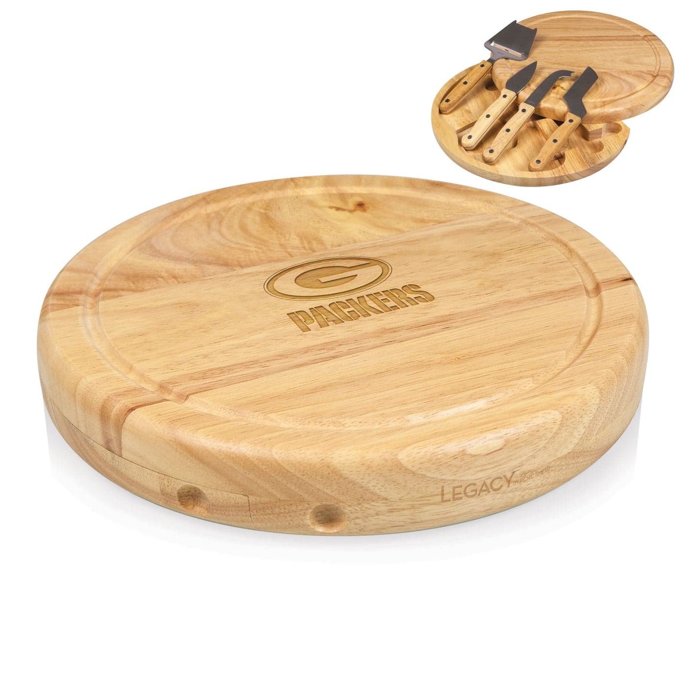 PICNIC TIME Green Bay Packers Circo Cheese Board & Tool Set