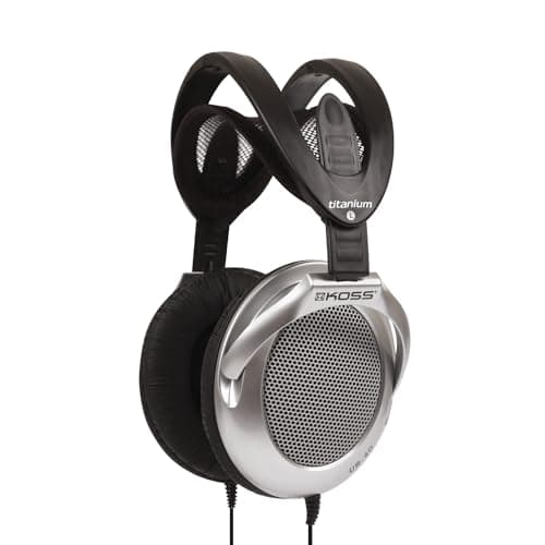 Koss UR40 Collapsible Over-Ear Headphones, Lightweight, Retro Style, Silver and Black