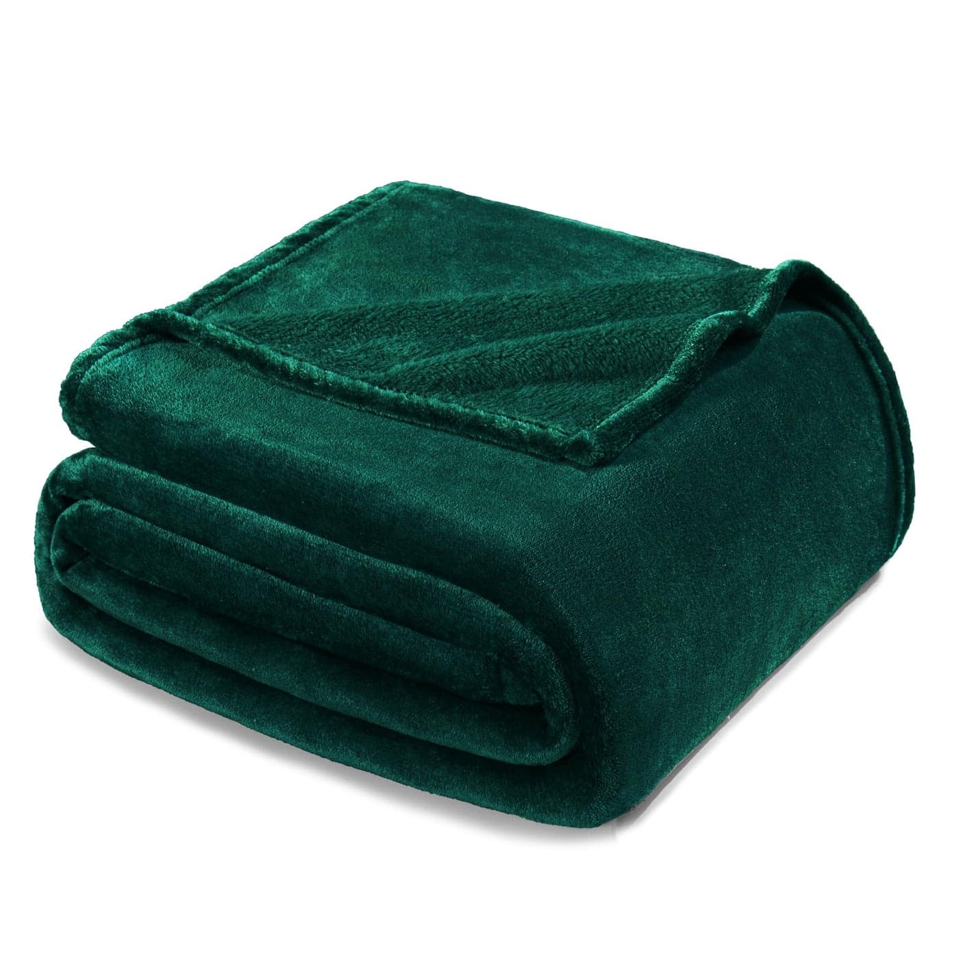Exclusivo Mezcla Fleece Blanket King Size for Bed Super Soft and Warm All Season Use Cozy Plush Lightweight 90x104 Inches Forest Green