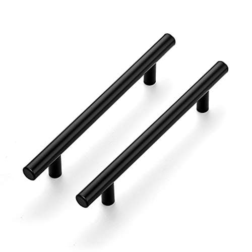 30 Pack 7.38'' Cabinet Pulls Matte Black Stainless Steel Kitchen Cupboard Handles Cabinet Handles 7.38'' Length, 5'' Hole Center