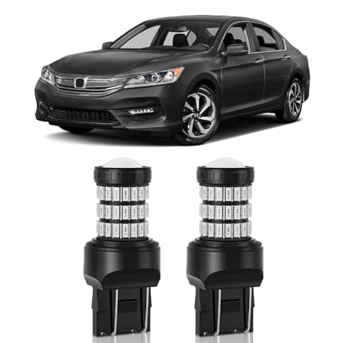 MEALAM Brilliant Red T20 7443 7444 7440 LED Bulbs with Projector Brake Tail Lights Compatible with Honda Accord 2003-2005 & 2008-2017 Brake Light and 2003-2005 & 2008-2012 Tail Light, Pack of 2