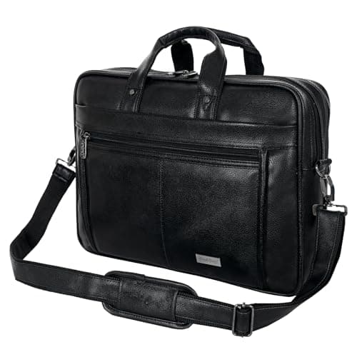 Hard Craft Vegan Leather Office Laptop Messenger and Shoulder Side Sling Hand Bag For Men Corporate Executive Briefcase Bag For Man Supports Laptop Upto 15.6 inches