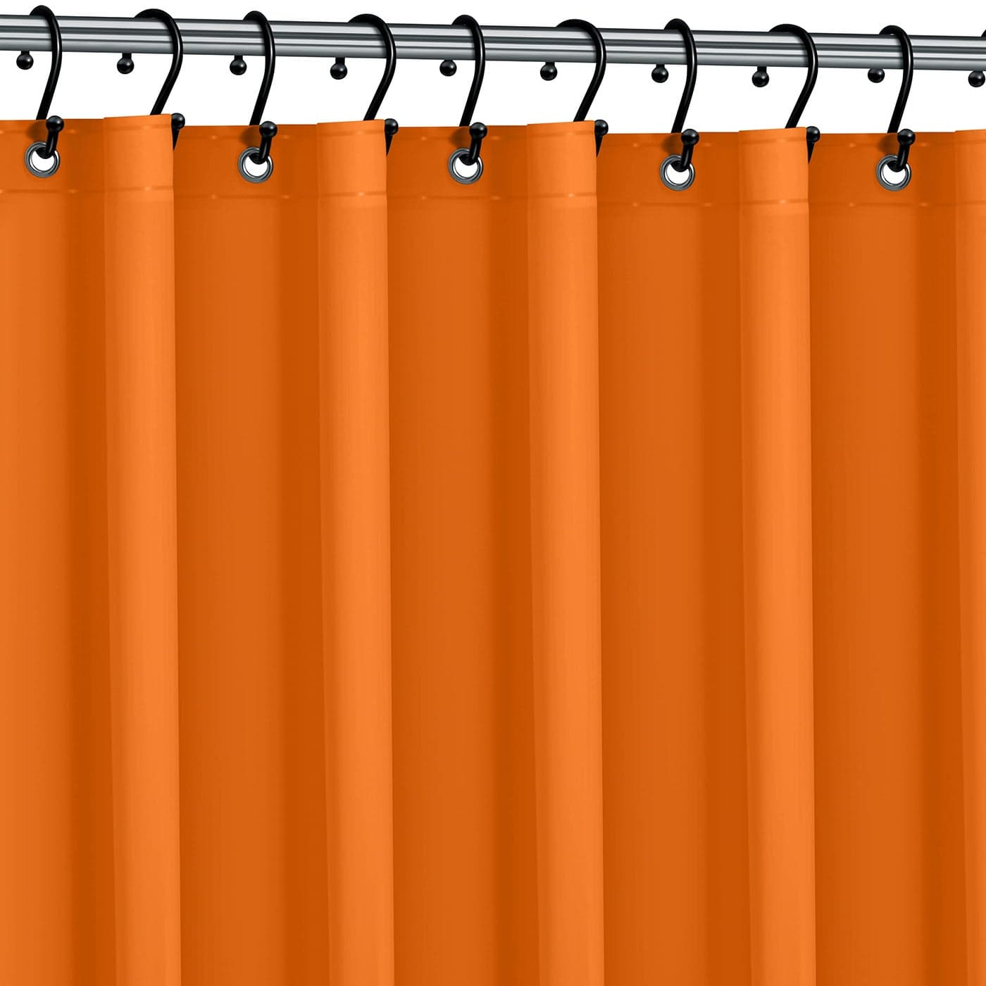 Premium Shower Curtain Liner 72W X 72H PVCFree 6G PEVA Shower Curtain with 12 Rust Proof Grommets And Magnetweighted Bottom Hem Moisture Stain Proof Shower Curtain Liner Orange