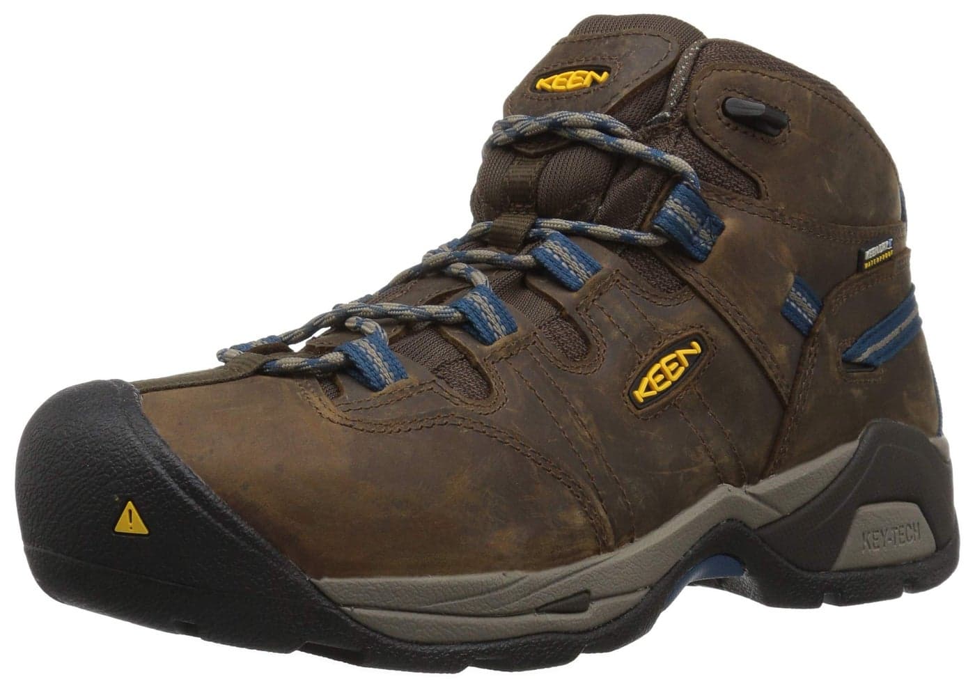 KEEN Utility Mens Detroit XT Mid Steel Toe Waterproof Work Boot Cascade BrownOrion Blue 115 Wide US
