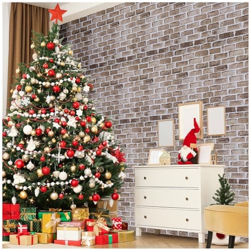 Coavas Brick Wallpaper Peel and Stick Brown Faux Brick Contact Paper 17.7x196.8 Inches Removable Wall Paper Adhesive Renter Friendly Wallpaper Bathroom Wallpaper Farmhouse Kitchen Backsplash