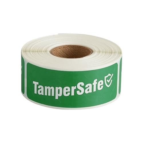 TamperSafe Tape, TamperSafe Delivery Label, TamperSafe Stickers, Tamper Safe Seal, 1 x 3 Inch, 250/Rol (Green)