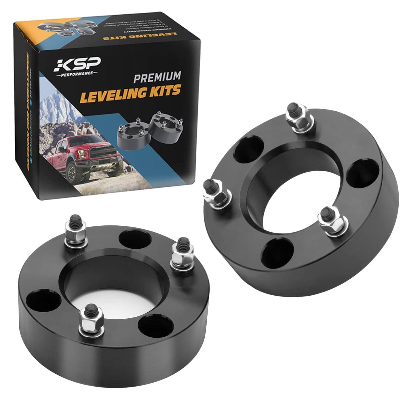 KSP 25 Leveling Lift Kits for F150 20042025 25in Front Chassis Level Kit Compatible With Expedition 20032018 Mark LT 2pcs Auminum Suspension Strut Spacers Work On shock Absorber