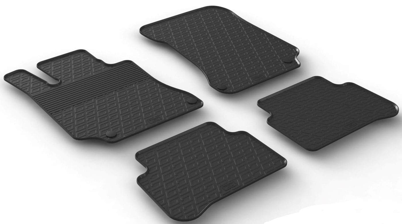 Gledring USA All-Weather Rubber Floor Mats Intended for Mercedes Benz E Class/E63 AMG/E63 AMG S (W212) 2014-2016, No Trimming Required, Tailored Custom Fit, Protects from Rain, Mud and Snow.