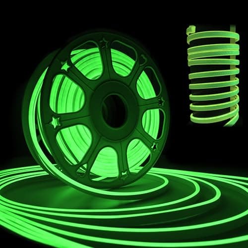 Forus 10 Meter LED Neon Strip Light - Green, Flexible Waterproof Cuttable Rope Lights, Indoor Outdoor Diwali Decorative Cove Lighting, Home Decoration, Festivals, Christmas Festival, 6-Months Warranty