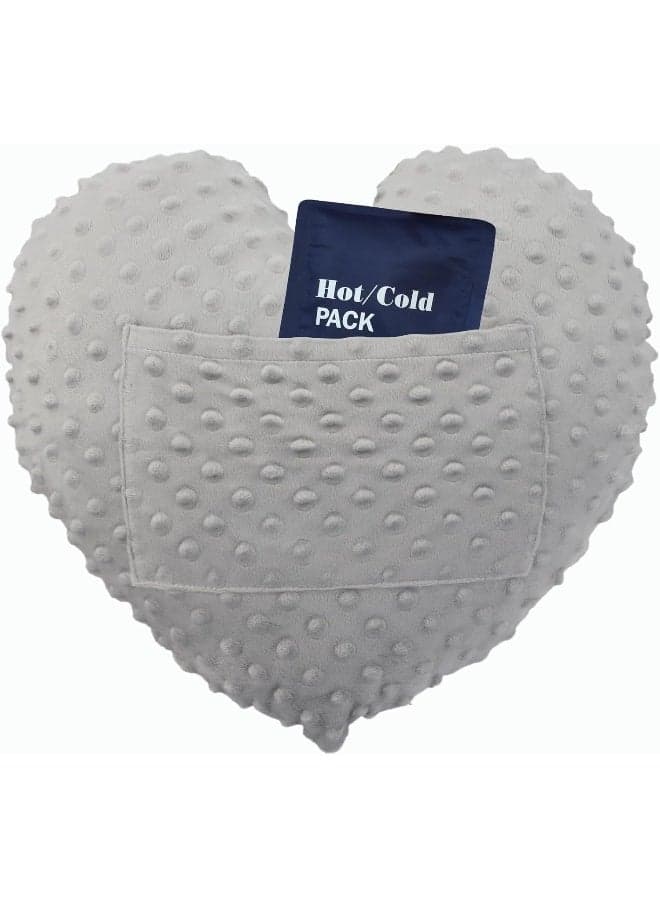 Heart Surgery Pillow for Open Heart Surgery After Bypass Coughing with Pocket Comfort Cushion Recovery Gifts Women Men Patients Minky Dot Light Gray