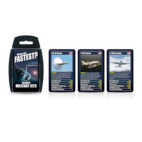 Top Trumps Card Game Ultimate Military Jets - Family Games for Kids and Adults - Learning Games - Kids Card Games for 2 Players and More - Kid War Games - Card Wars - for 6 Plus Kids