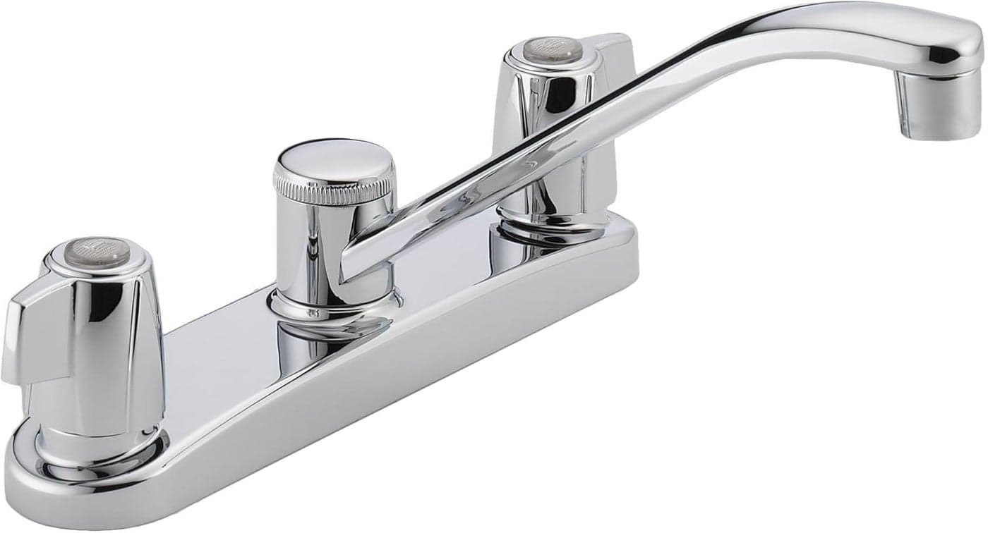 Delta Faucet Peerless P221LF Classic Two Handle Kitchen Chrome