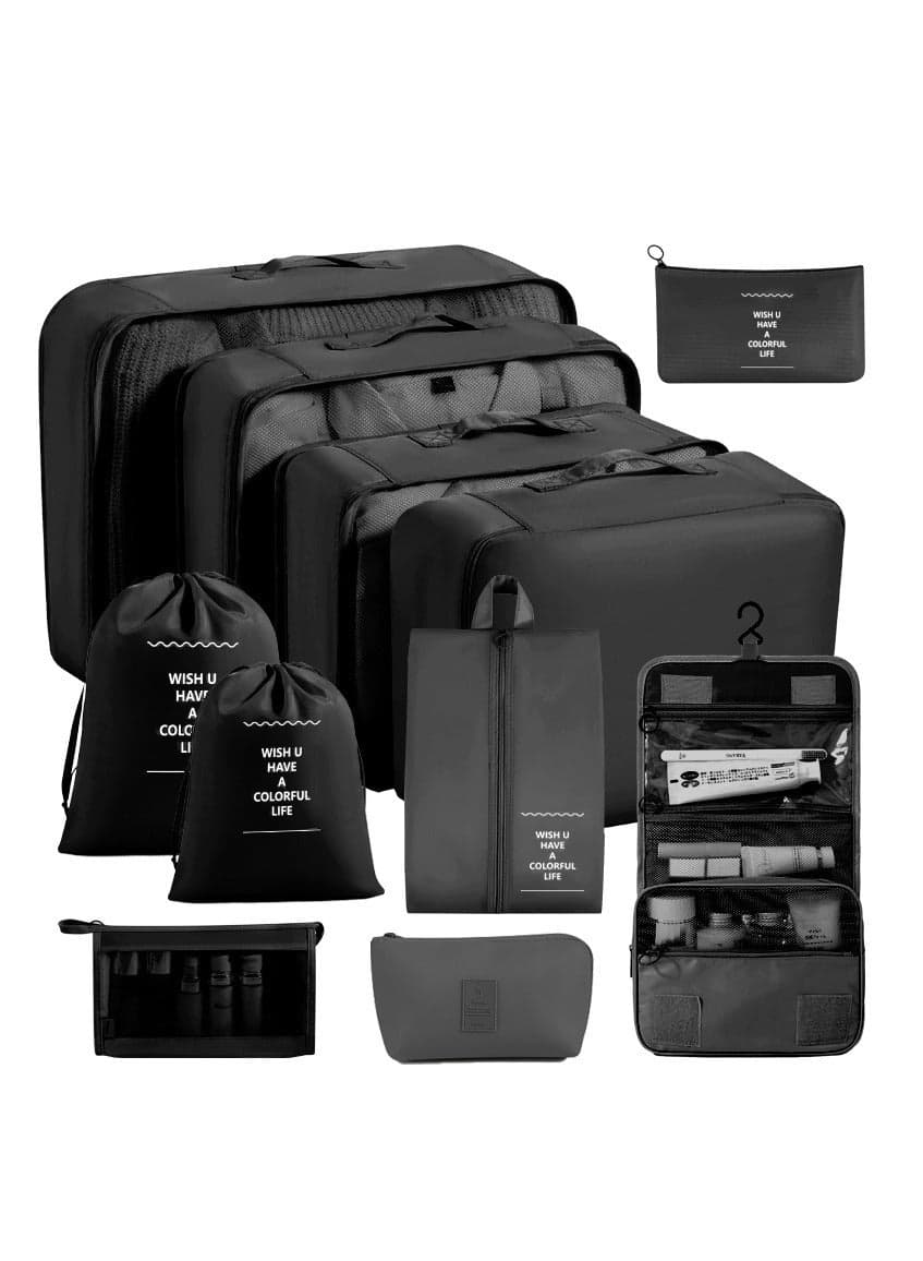Packing Cubes 11 Set, Suitcase Organizers, Luggage Organizer Bags for Travel, Packing Cubes for Travel, with Toiletry Bag, Travel Essentials