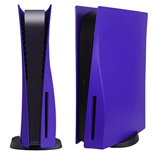 Disc Edition Face Plates Cover Skins Shell Panels for PS5 Console, Accessories for PlayStation 5 Protective Replacement Faceplates Dustproof Anti-Scratch (Purple)