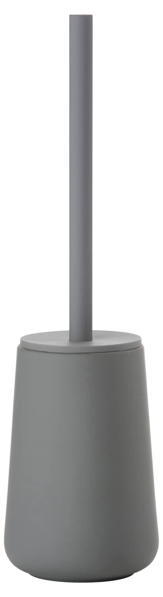 Zone Denmark Nova One Ceramic Toilet Brush with Brush Holder Soft Touch Coating Diameter 103 cm Height 37 cm Grey