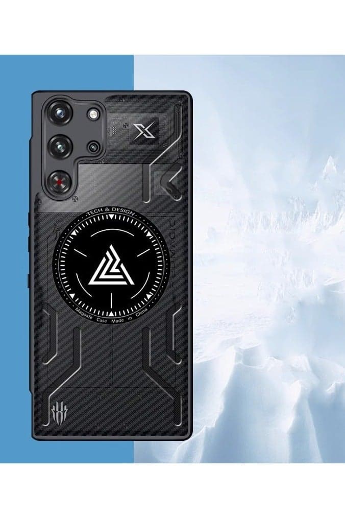Case Compatible with ZTE Nubia Red Magic 10 pro/10 pro+, Carbon Fiber Texture Magnetic Cooling Phone Cover, Anti-Drop, Friction-Resistant