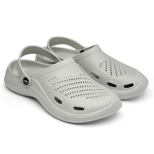ASIAN Kid's Casual Daily Used Walking Clogs with Ultra Soft Home Clogs Slipper for Boy's & Girl's Clogs-Junior Light Grey