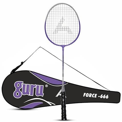 GURU Force-666 Purple Badminton Racket Pack of 1 for Men, Women Boys & Girls with Cover