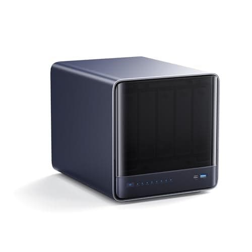 MINISFORUM N5 Pro AI NAS with AMD Ryzen AI 9 HX Pro 370, 2x SODIMM DDR5-5600MHz Slot(ECC Support), 128GB SSD, 1xHDMI+2xUSB4 Outputs, 5x HDD Slot, M.2 2230/2280/22110/U.2 slots, 5GbE+10GbE Lan Port NAS
