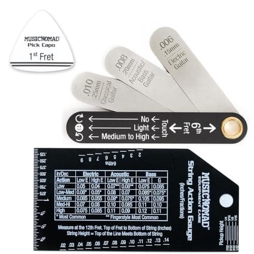 MusicNomad Truss Rod Gauge & String Action Gauge Combo Bundle (MN614)