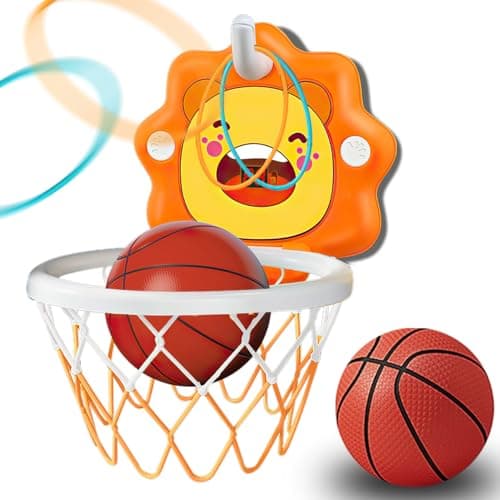 Toddler Kids Basketball Hoop Indoor ToysScoreboard Portable Design Adjustable HeightChristmas Birthday Baby Toddler Kids Boys Small Mini Basketball Hoop Gifts Toys Orange Large