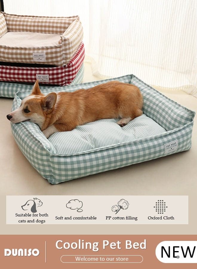 Pet beds, Pet sofas, Cooling Puppy Couch Lounger with Removable Washable Cover and Non-Slip Bottom, Puppy Sleeping Mattress with Heavy Fillers Pad Cushion, Kennel Cot for small, Medium dogs