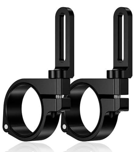 VAZESWIN 2PCS UTV Light Bar Mounts Sturdy Aluminium Alloy LED Light Mounting Brackets 360 Rotating Adjustable UTV Roll Bar Clamps Fit on 15 175 185 2 21 Roll Cages