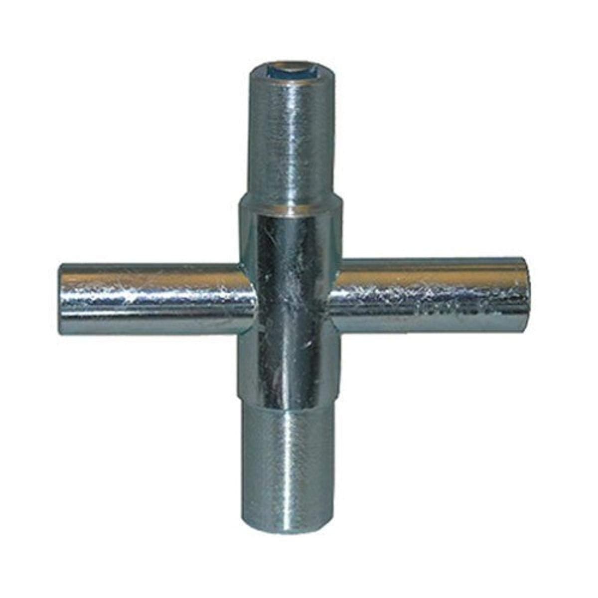 LASCO 015223 Metal Outside Faucet Hose Bibb Key Cross Shaped Fits Square Broach 14 932 516 and 1132Inch Sizes