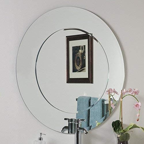 TINITALO Frameless Round Wall Mirror Home Mirror Decor Mirror Size : 24X 24 inch QG 28